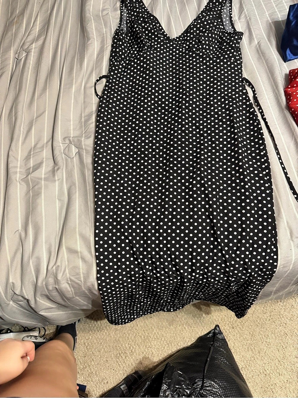 Polka Dot Romper in Black & White